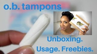 o.b. Tampons Unboxing Usage and Freebies For You