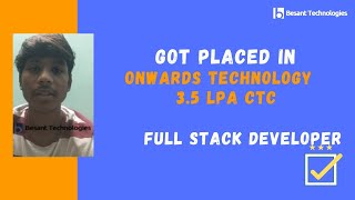 Besant Technologies Siruseri Reviews | Anish Got Placed After Completed Full Stack Course in Chennai