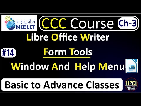 #ccccourse #libreofficewriter | Writer Menu in Hindi | @upcicomputereducation