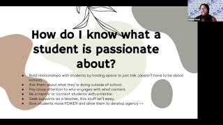 Learning by Doing: Engaging Students Through Passion-Based and Experiential Learning