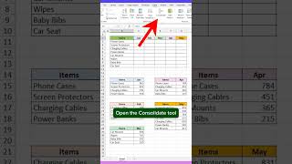 Excel consolidate data tricks #excel #educationgenix #excelshortcuts #exceltricks #shortsfeed #short