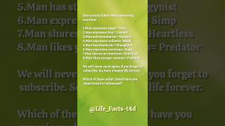 How Society Labels men expressing emotions/Change your life/Psychology Facts/Motivational Quotes