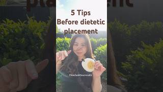 Tips for dietetic placement. #dieteticplacement #placementtips #placement