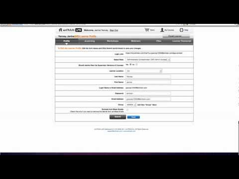 Changing a Profile on emTRAiN LMS