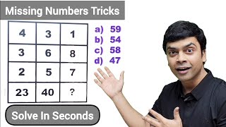 Missing Numbers Tricks | Reasoning Tricks | Maths Tricks | imran sir maths