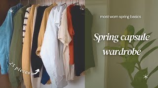 Most Worn Spring Basics| Spring Capsule Wardrobe | 25 pieces