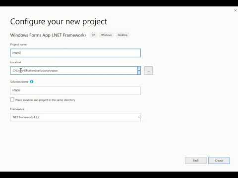 Create a Visual Studio C# Windows Form App