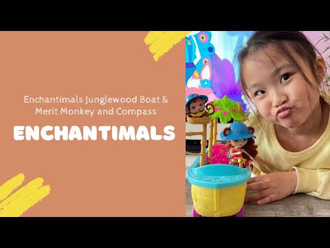 Enchantimals Junglewood Boat & Merit Monkey and Compass 🐒