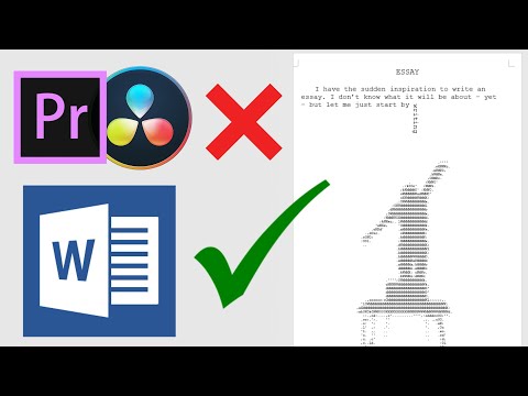 I made an animation using Microsoft Word | ASCII Art