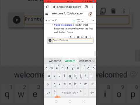 How to run  google colab on mobile