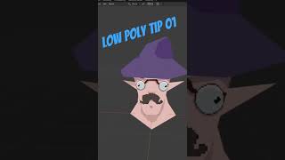 lowpoly modeling tip 01 #psx #blender