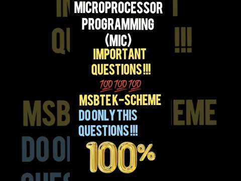 MSBTE | Diploma Question Bank For MIC | MAA | DEM | Microprocessor 8086 Biggest Live Seminar Ever