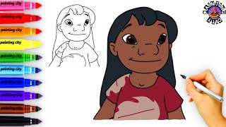 How to Draw Lilo from Disney’s Lilo & Stitch | Easy Stylized Character Tutorial