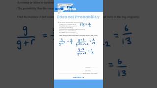 Hardest Edexcel Probability Exam Questions #gcsemaths #maths #edexcel #revision #probability #gcse