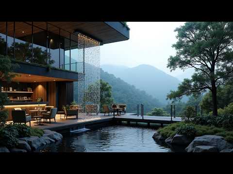 Smooth Jazz Chill ~ Spring Jazz Background in Forest Cafe for Stress Relief & Relaxation