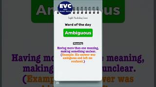 Ambiguous Meaning in English| English Vocabulary Course #english #vocabulary