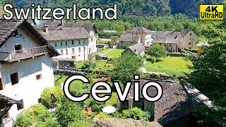 Visit of Cevio in Valle Maggia (Ticino, Switzerland 4K)