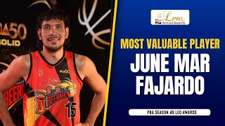 June Mar Fajardo wins Most Valuable Player | PBA SEASON 49 LEO AWARDS
