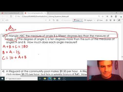 Multi-Step Equation Word Problems