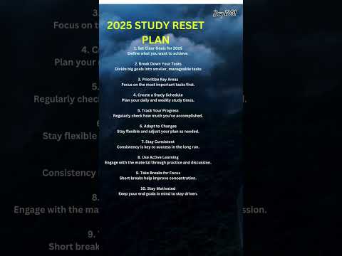 🚀 10 Simple Steps to Master Your 2025 Goals! 🔥 (Study Smart)