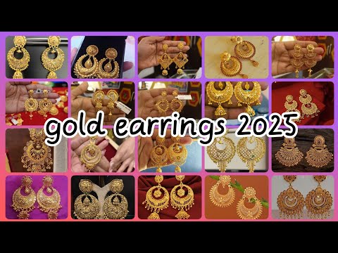 new Trandy heavy weight gold earrings design with weight and price || 2025 new model gold earrings