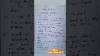 Class 9th Ch 3 coordinate geometry cocept #handwritten #geometry #guidedmath #mathematics