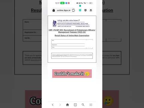 ๐ฅฒ IBPS PO MAINS RESULT 2024-25 | #ibpspomainsresult #ibps #bankingexam #sbipo #sbiclerk #ibpspo