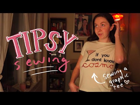 drunk words are sober fashion inspiration | making a sewed graphic tee