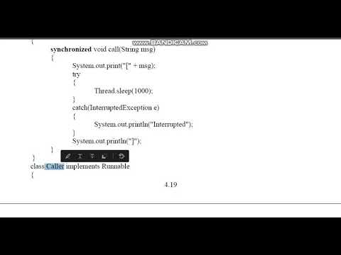 Thread Synchronization-KTU -Object Oriented Programming and Design