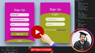 Sign Up & Login Form using HTML & CSS Practice Project | Build with Apna Coder