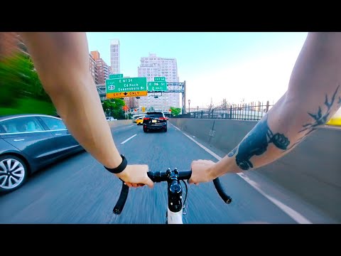 Chill ride on NYC's FDR Drive  - POV Fixed Gear - Long Cut