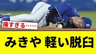 【脱臼や】みきや 軽い脱臼【プロ野球反応集】