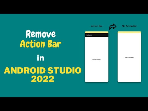 How to remove action bar in Android Studio Kotlin | Android tutorials for beginners