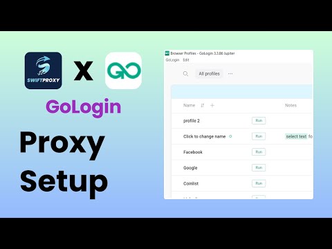 GoLogin browser + Swiftproxy residential IP setup tutorial
