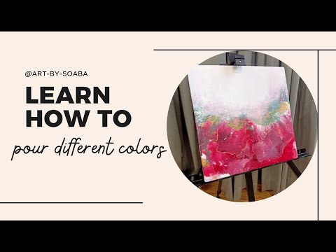 Let's create something 🆕 pour different colors #pouring #medium #abstractart #pouringpaint