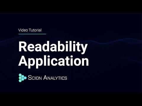 Readability Application Tutorial