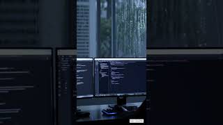Coding productivity with soothing rain sound ASMR #shorts