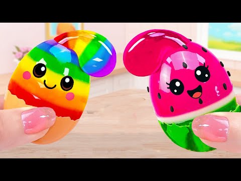 Adorable Rainbow Watermelon Jelly 🍉🌈 How To Make Mini Rainbow Fruit Jelly ✨ Yummy Little Cakes