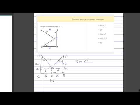 GRE quant solved question 1 - finding perimeter of a complex figure