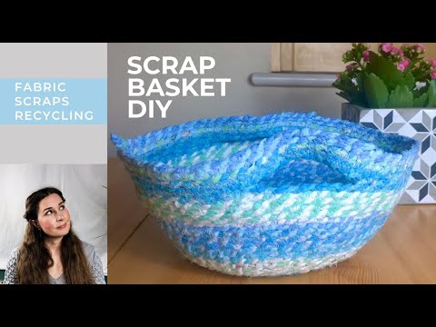 Basket Making Tutorial- From Scrap To Fab- DIY Basket From Scrap Fabric & Fabric Rope Tutorial
