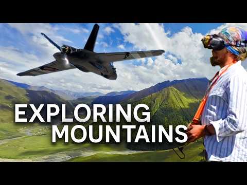 mountain surfing by FPV fixed wing | 4K relaxation | no words | chill