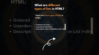 HTML PART 15 #different #lists #html #html5 #css #htmltutorial #ordered #unorderedlist #description