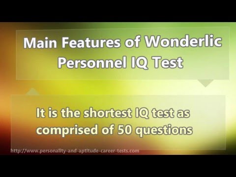 What is Wonderlic Personnel Test? Wonderlic personnel test details.