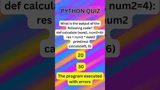 🐍 Test Your Python Skills! 🧠 Fun Python Quizzes for Beginners and Experts! #shorts #youtubeshorts