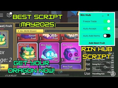 BEST SCRIPT] Get Your DRAGON Now! 🤑| Rin Hub Script | BloxFruits | Freeze Trade | Trade Scam Script