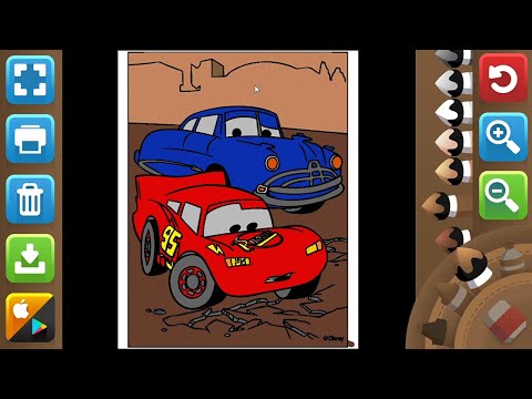 LEARN COLORS LIGHTNING MC QUEEN AND DOC HUDSON