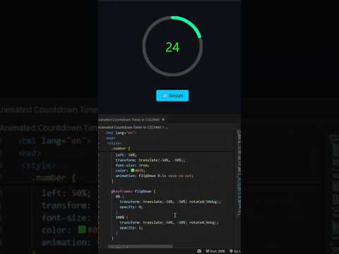 Animated Circular Countdown Timer JS CSS with Sound. #countdowntimer #javascriptproject #htmlcssjs