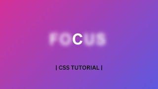 FOCUS | CSS Hover Effects