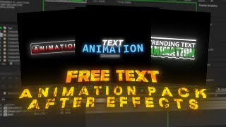 10 Free Text Animations Pack For After Effects - Text Presets For After Effects Edits