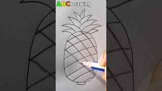 Pineapple drawing | Easy Drawing With Pencil | Drawing #shorts